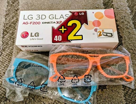 3D LG lasit, 2 kpl