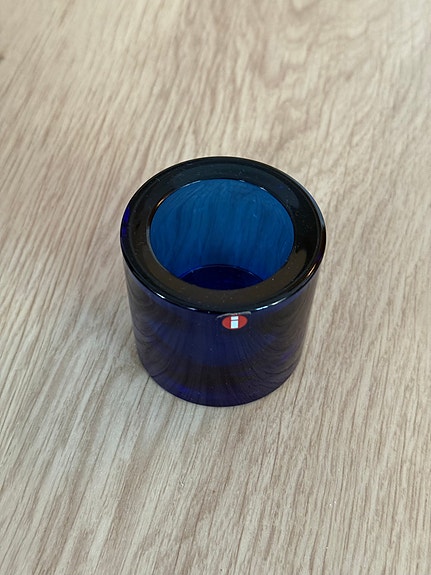 Iittala Kivi lasikoriste koboltinsininen