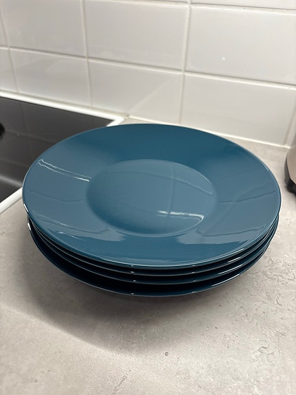 Arabia KoKo-lautanen 28 cm petrooli 4 kpl