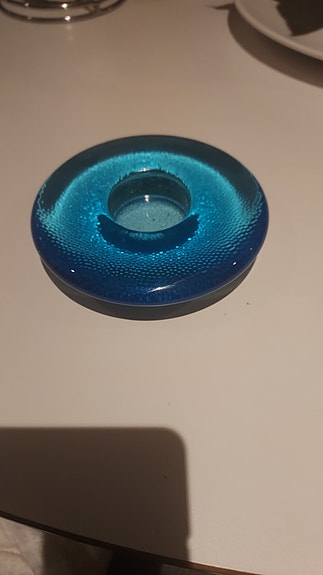 Iittala sininen Nappi tuikku