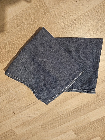 IKEA farkkukankaiset tyynynpäälliset 50×50 cm, 2 kpl