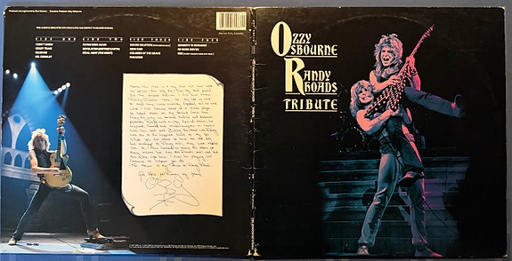 Ozzy Osbourne/Rhandy Rhoads - Tribute LP vuodelta 1987