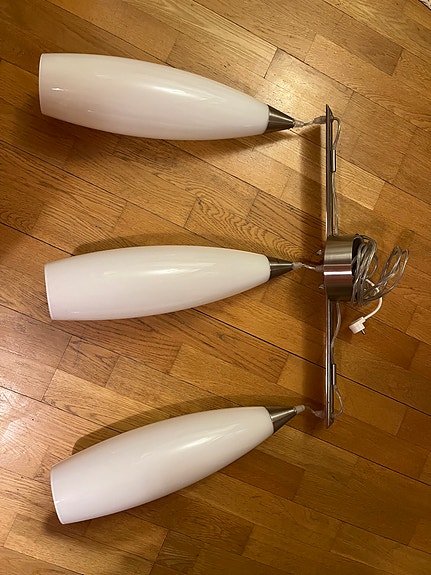 Vintage iso valaisin 49 cm korkeat kuvut