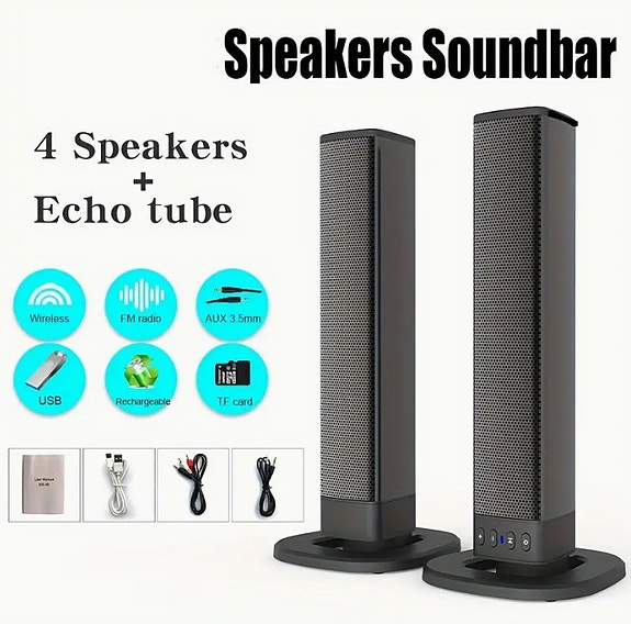 Kaiutin Soundbar 4 kaiutinta, Echo-putki