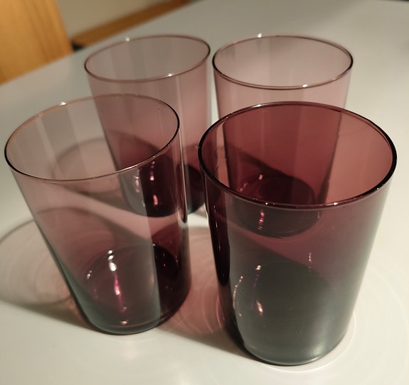 Iittala Timo Sarpaneva lila juomalasi x 4