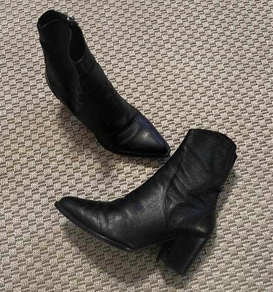 Zara Mustat Nahkaiset Nilkkurit 37