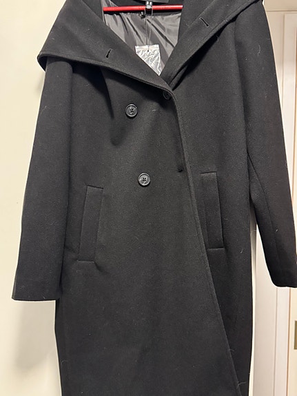 Vero Moda VIMASIA LONG COAT ECO pitkä musta villatakki XS