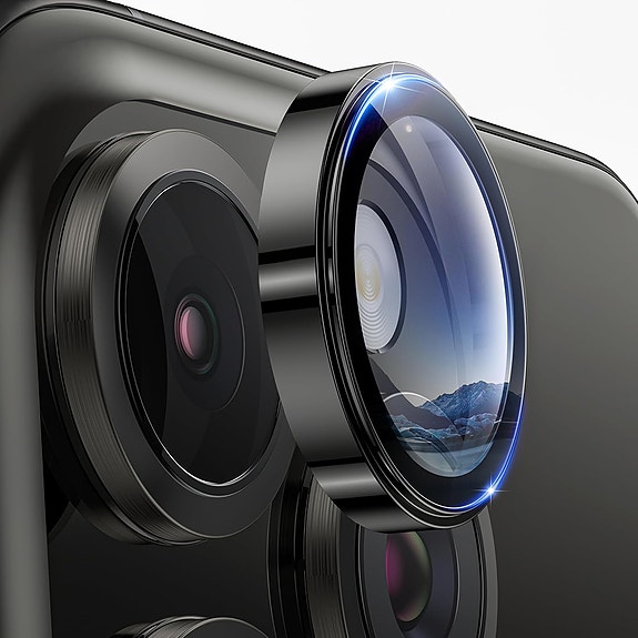 Lito – S+ Kameran linssinsuoja – iPhone 16 Pro / 16 Pro Max - Musta