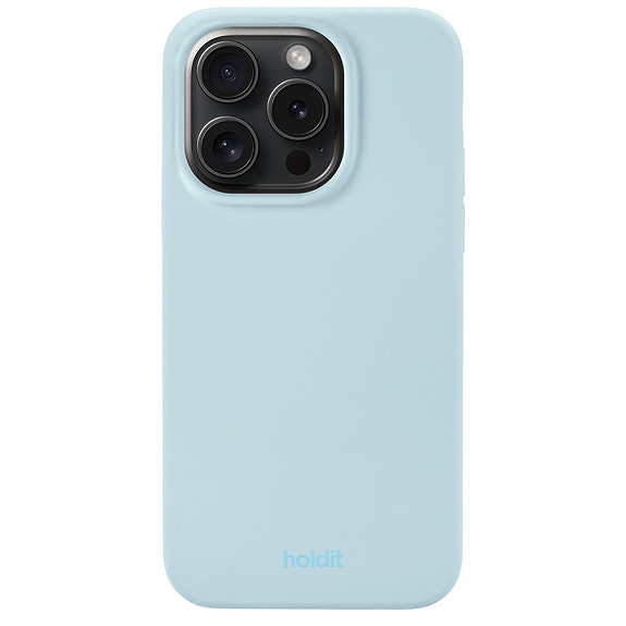 Holdit – Silicone Case iPhone 15 Pro - Vaaleansininen