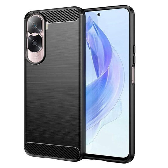 Techsuit Carbon Silicone Suojakuori, Honor 90 Lite