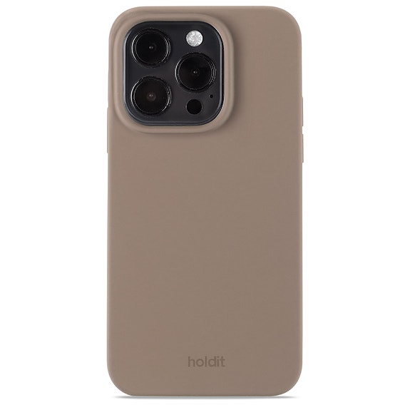 Holdit – Silicone Case iPhone 15 Pro - Ruskea