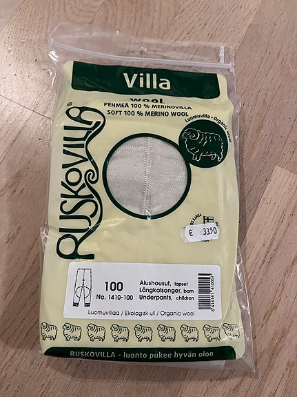 Lasten merinovillahousut 100 cm