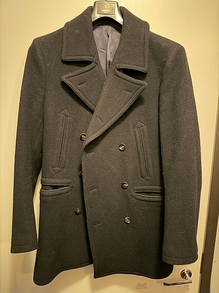 Suitsupply Wool Navy Peacoat villakangastakki, koko 50