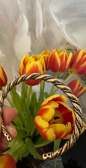 Kalevala rannerengas koru Halikon Lampolan kierrekoru pronssia 6,5cm