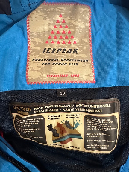 Icepeak kuoritakki koko 50 (M)