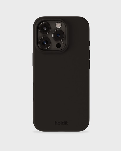 Holdit – Silicone Case iPhone 16 Pro - Musta