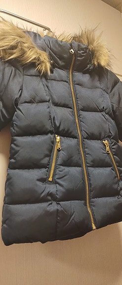 H&M lämmin toppatakki sininen 98