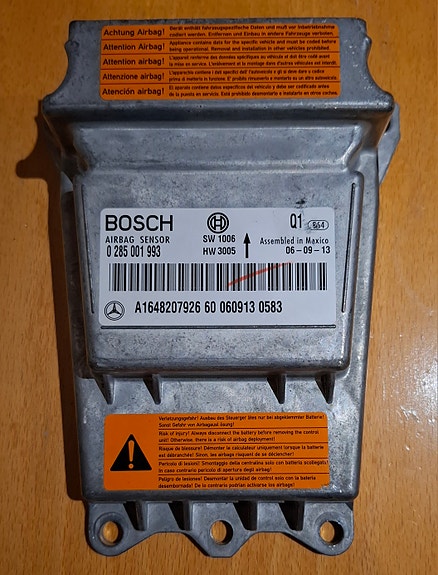 W164 airbag ohjausyksikkö