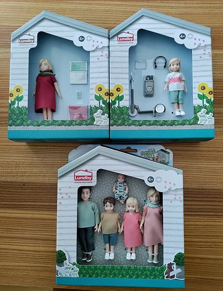 Lundby perhe, nainen, tyttö nukke