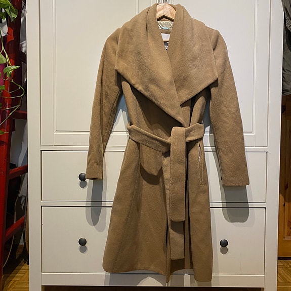 Mango puolipitkä takki Beige XS Villaa