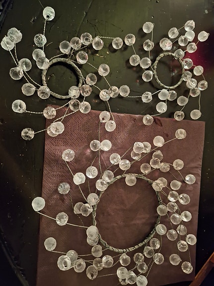 Pentik 3 kpl kynttilä mansetteja , kaikki yht.10 €