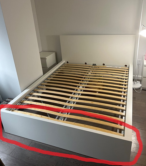 IKEA MALM valkoinen 160x200 – jalkopääty (uusi)