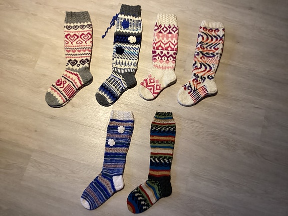 Pitkävartiset villasukat, koot 37-42