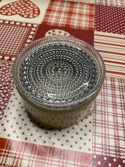 Iittala Kastehelmi kirkas lasin alunen, 8,5 cm
