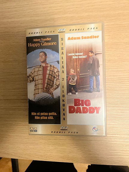 Adam Sandler Happy Gilmore ja Big Daddy DVD-elokuvat