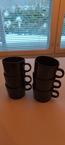 Ruskea kahvikuppi Teema Iittala 6 kpl