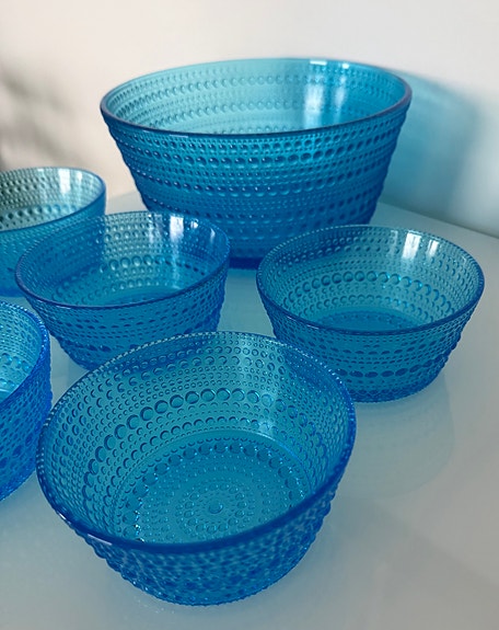Iittala Kastehelmi astiat turkoosi