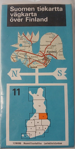 Vanha Suomen Tiekartta alue 11 *Kiuruvesi*