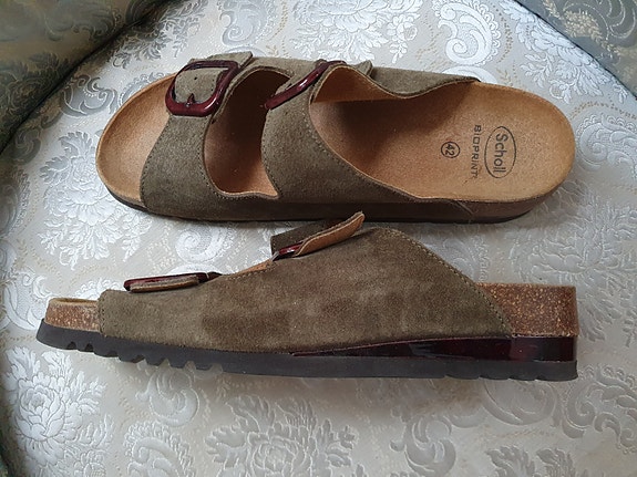 Scholl Ilary 2 straps olive sandaalit