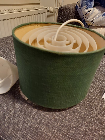 TARJOA Retro vihreä kangaskuosi kattovalaisin