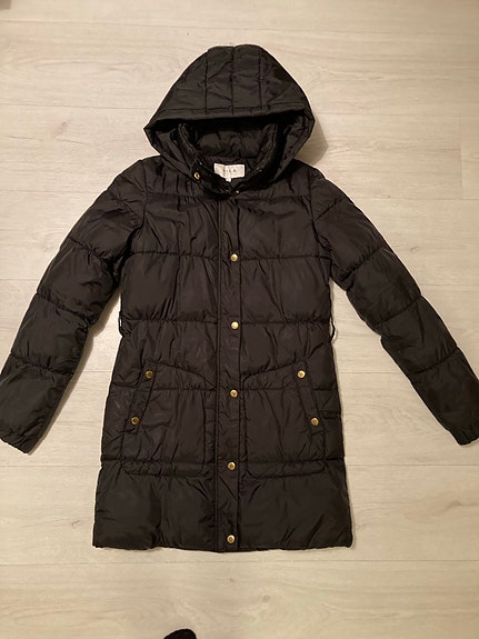 Lähes käyttämätön Vila Musia Padded Coat pitkä musta takki