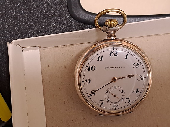 Taskukello Tavannes Watch Co 16 RUBIS antiikki keräily hopea