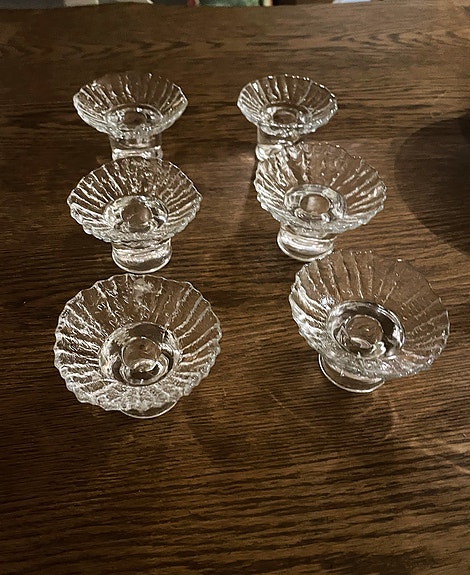 Nanny Still, lasi Kehrä kynttilänjalat 6  kappaletta