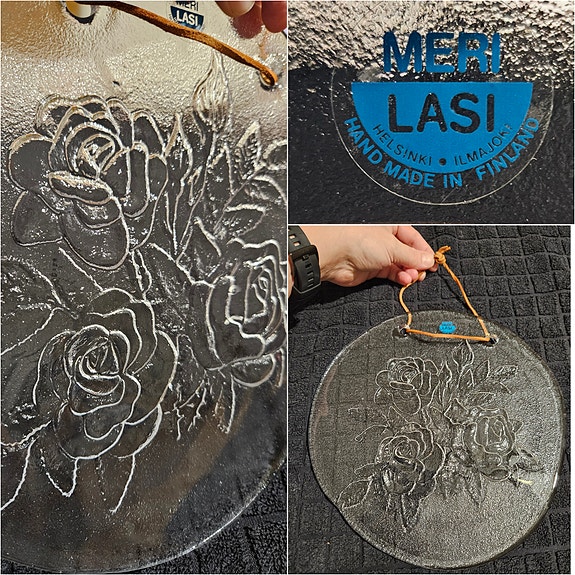 Vintage Meri lasi ikkunataulu taulu sisustus