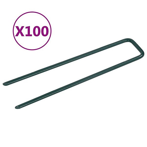 vidaXL Keinonurmen naulat 100 kpl U-muoto rauta(sku315797