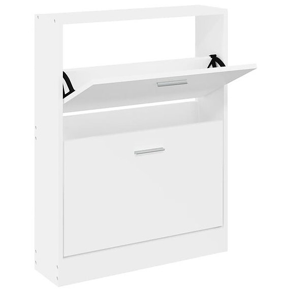 vidaXL Kenkäkaappi valkoinen 59x17x81 cm tekopuusta(sku342534