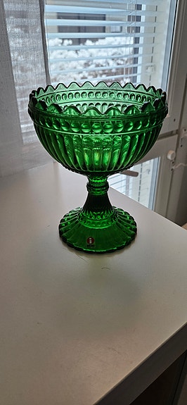Marimekko lasinen malja vihreä