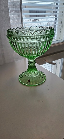 Marimekko lasinen malja vihreä