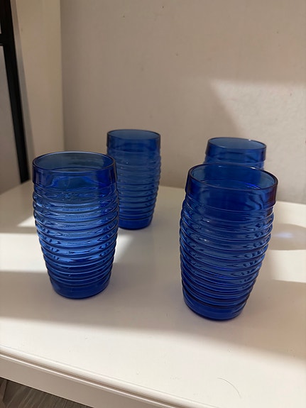 Sinisiä laseja 4kpl