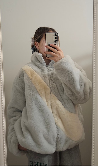 Nike Faux Fur Oversized Jacket