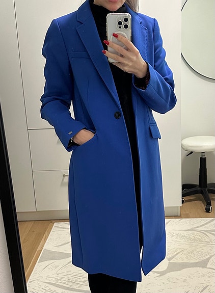 Tommy Hilfiger Pitkä takki sininen koko 34