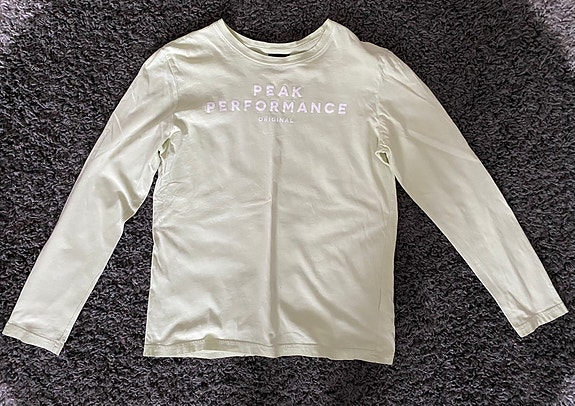 Peak Performance lasten unisex pitkähihainen paita vihreä koko 158