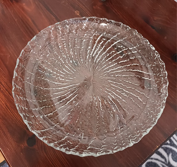 Kehrä lautanen halk. n. 23,7 cm Riihimäen lasi