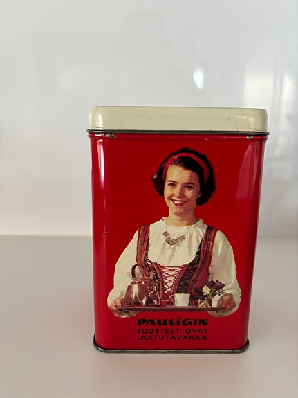 Paulig peltinen kahvipurkki