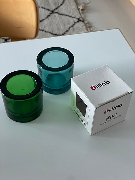 Iittala Kivi vaaleansininen ja vihreä
