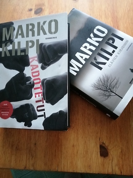Marko Kilpi Rikoskirjailija. 2 kirjaa Kadotetut  ja Elävien kirjoihin 5